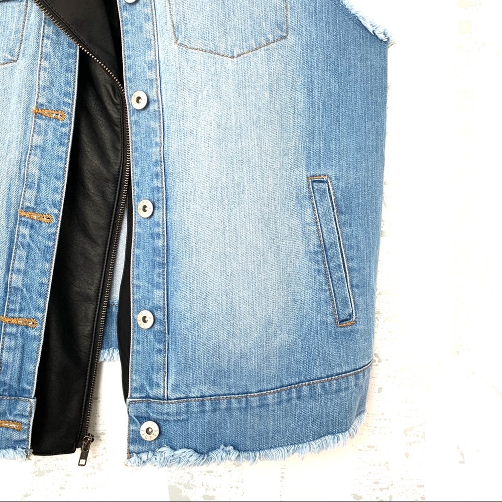 NEW BB Dakota Rebel Rebel Denim Vest - Picture 5 of 8